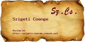 Szigeti Csenge névjegykártya